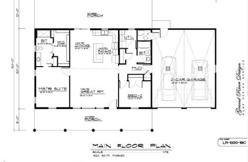 1320 Sq. Ft Front/Back Porch Master Suite Master Bath Walk-In Closet 2 Bedrooms 2 Bathrooms Mud Room Utility Room 2 Car Garage