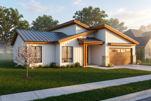 Plan LR-1570-22C Midwestern Suburb